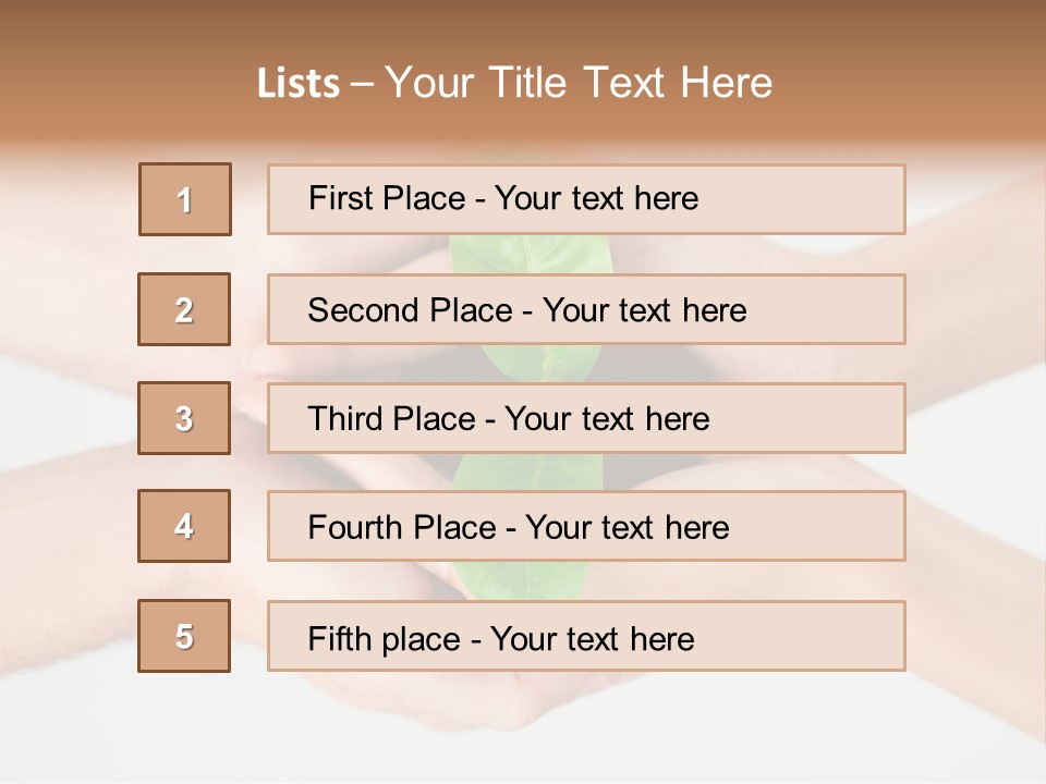 Hold Green Develop PowerPoint Template
