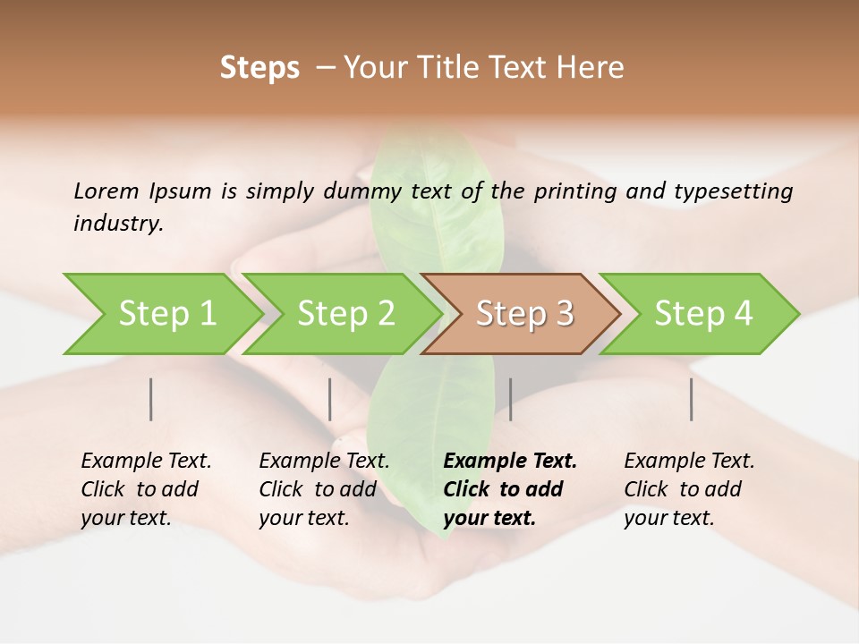 Hold Green Develop PowerPoint Template