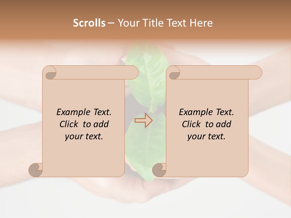 Hold Green Develop PowerPoint Template