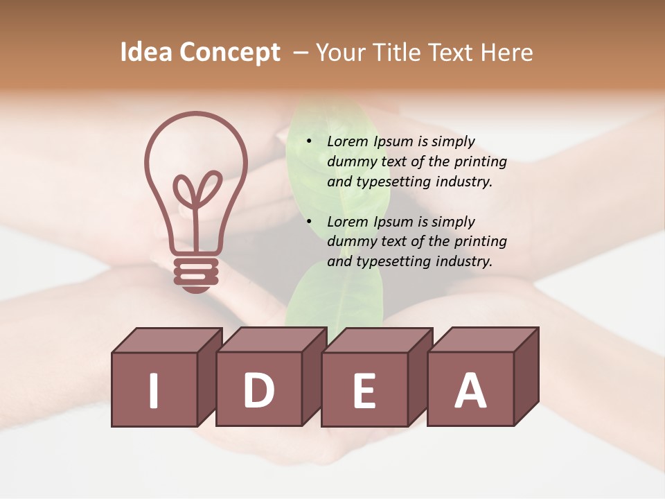 Hold Green Develop PowerPoint Template