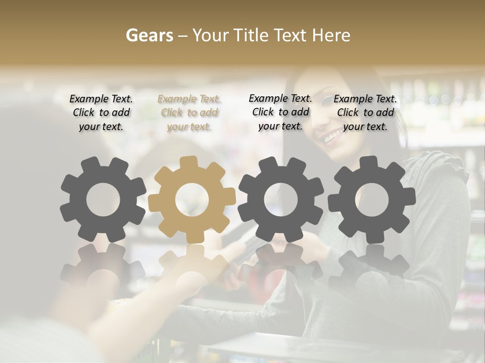 Receipt Cash Register Human Finger PowerPoint Template