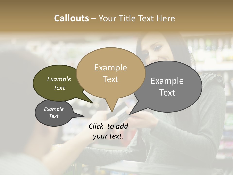 Receipt Cash Register Human Finger PowerPoint Template