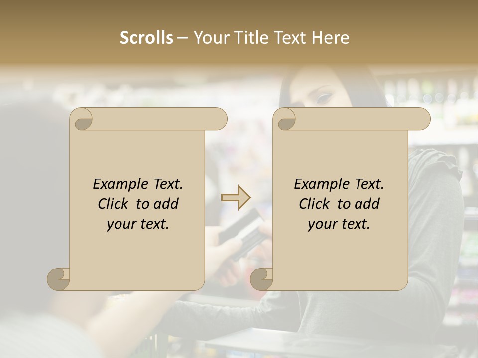 Receipt Cash Register Human Finger PowerPoint Template