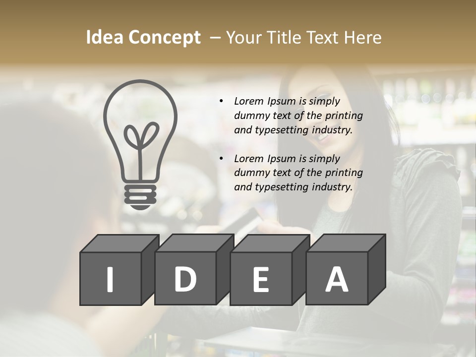 Receipt Cash Register Human Finger PowerPoint Template