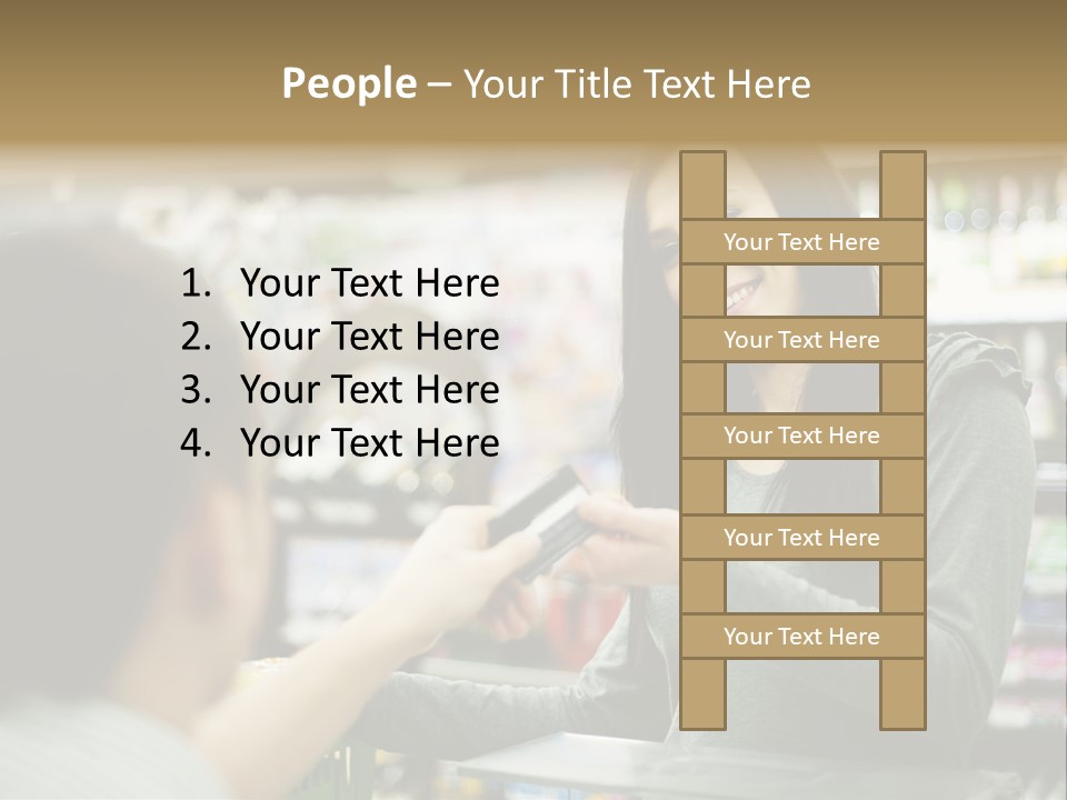 Receipt Cash Register Human Finger PowerPoint Template