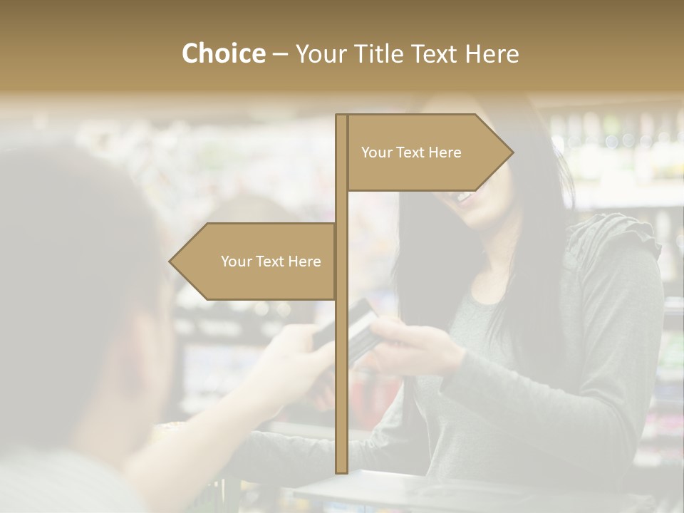 Receipt Cash Register Human Finger PowerPoint Template