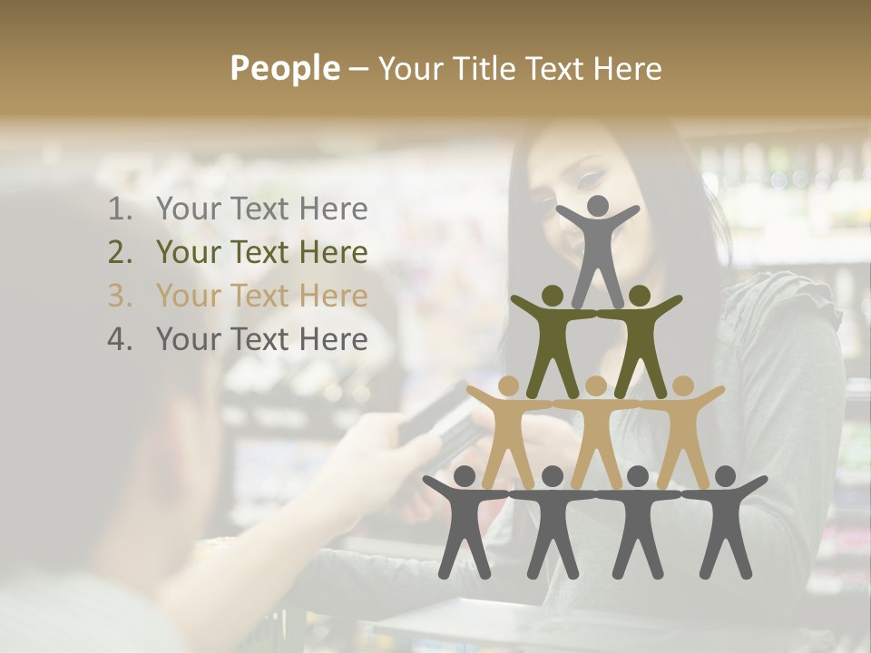 Receipt Cash Register Human Finger PowerPoint Template
