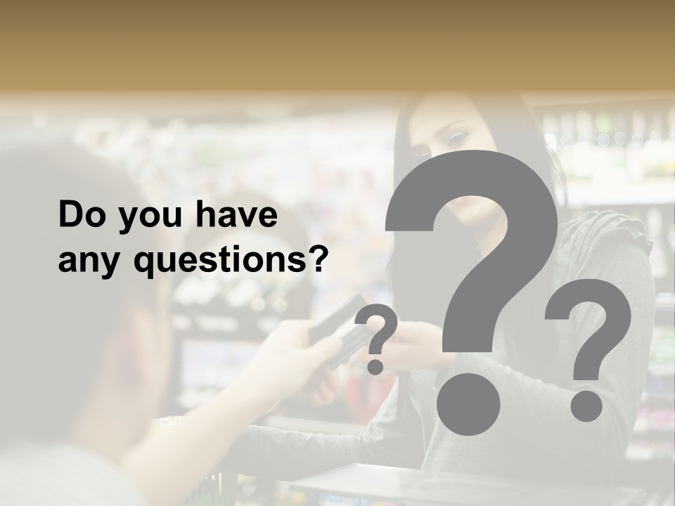 Receipt Cash Register Human Finger PowerPoint Template