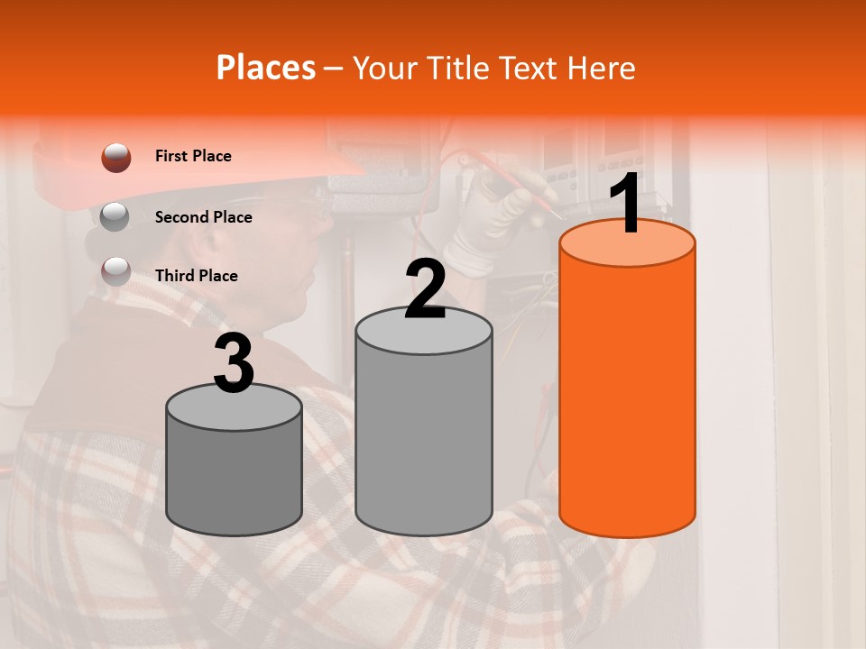 Panel Copper Crafts Person PowerPoint Template