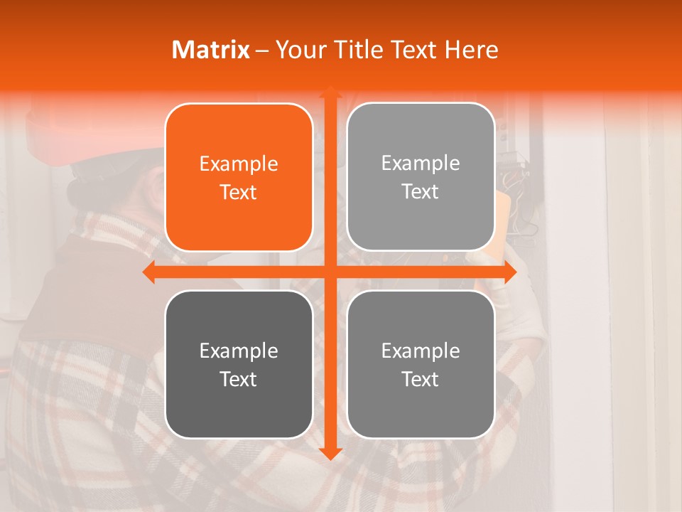 Panel Copper Crafts Person PowerPoint Template