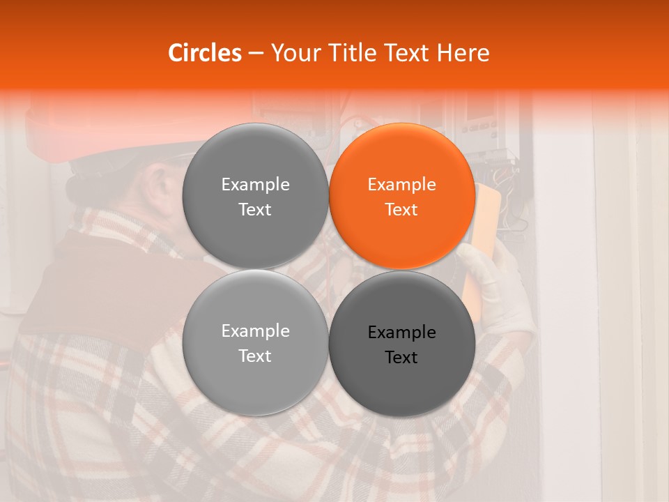 Panel Copper Crafts Person PowerPoint Template