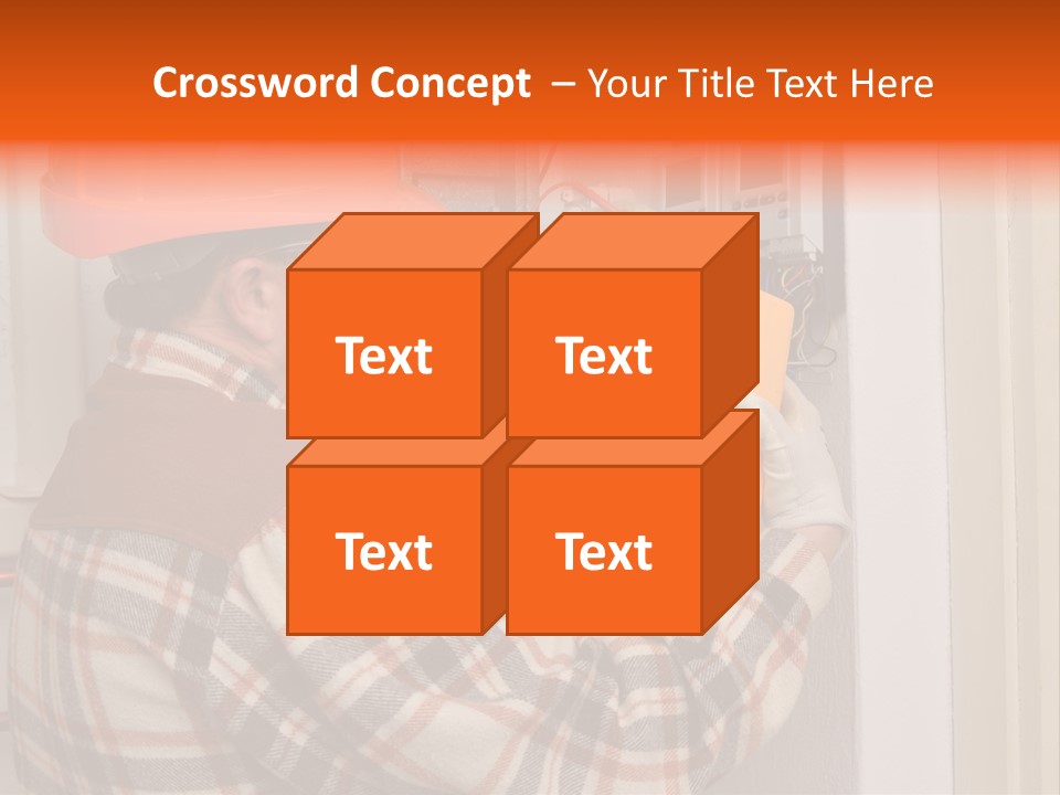 Panel Copper Crafts Person PowerPoint Template