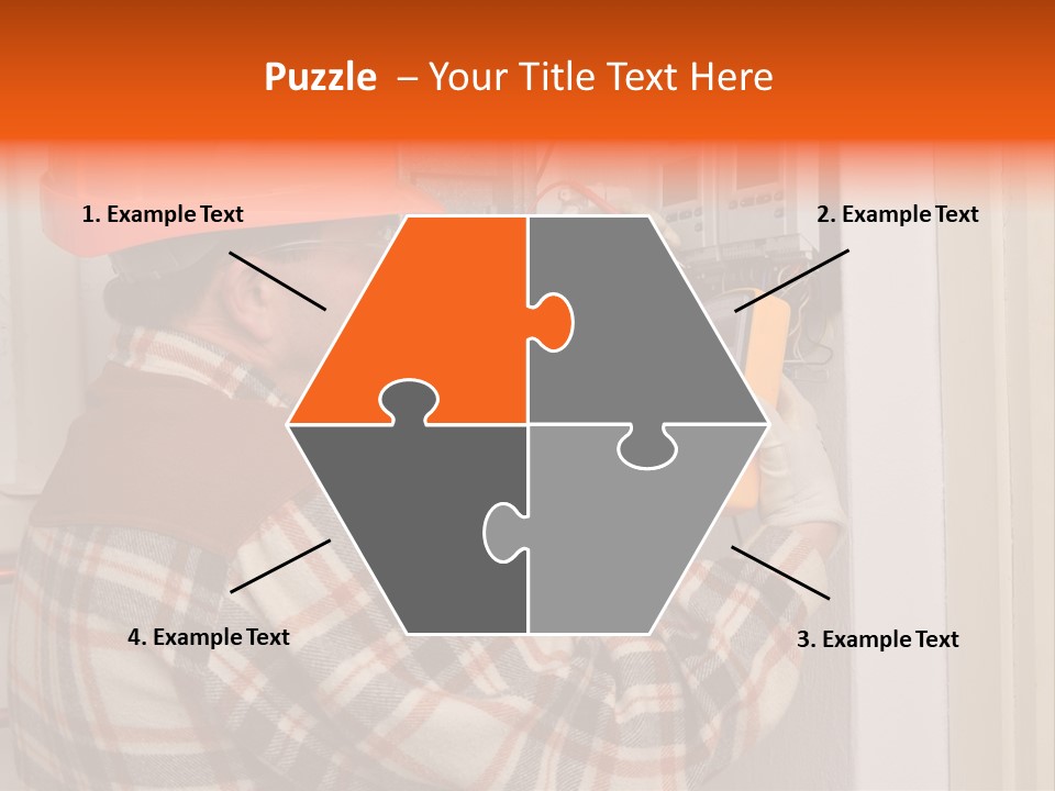 Panel Copper Crafts Person PowerPoint Template