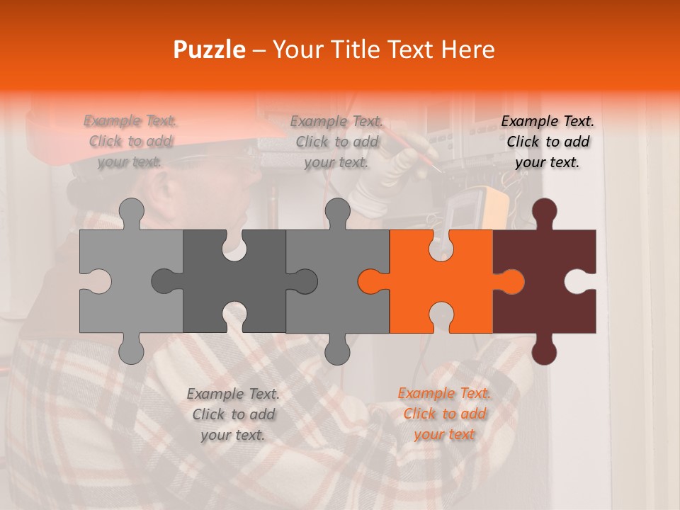 Panel Copper Crafts Person PowerPoint Template