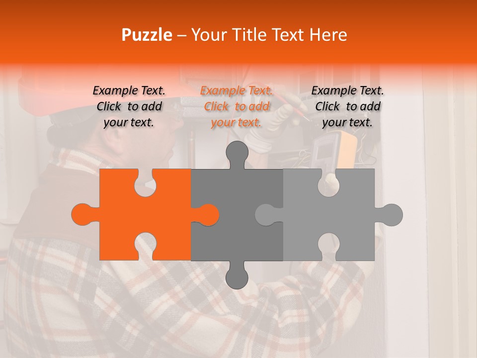 Panel Copper Crafts Person PowerPoint Template