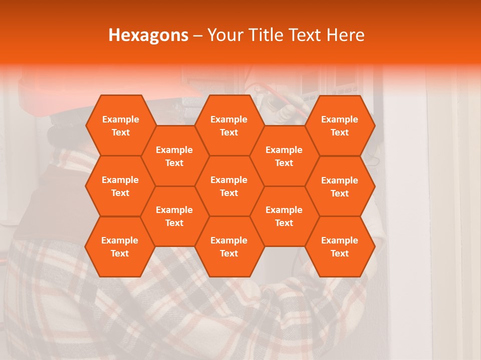 Panel Copper Crafts Person PowerPoint Template