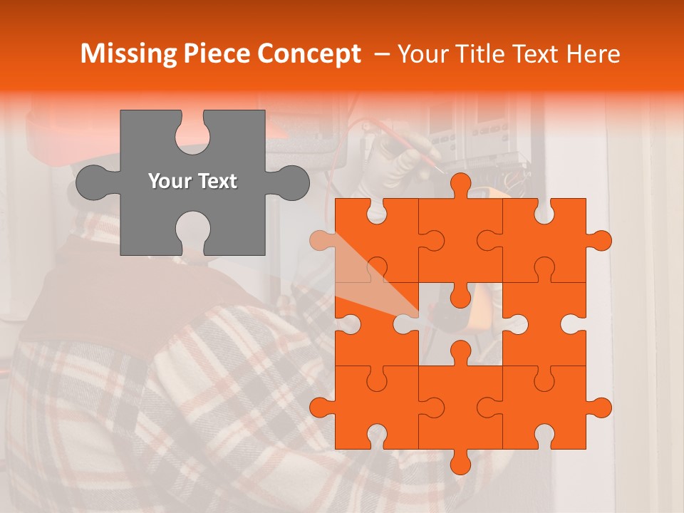 Panel Copper Crafts Person PowerPoint Template