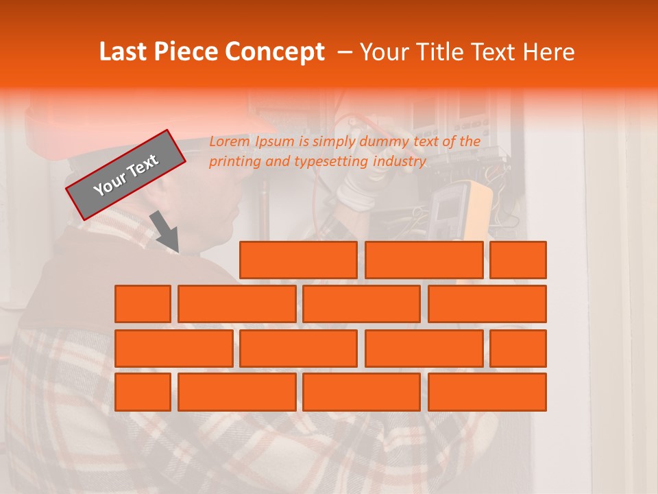 Panel Copper Crafts Person PowerPoint Template