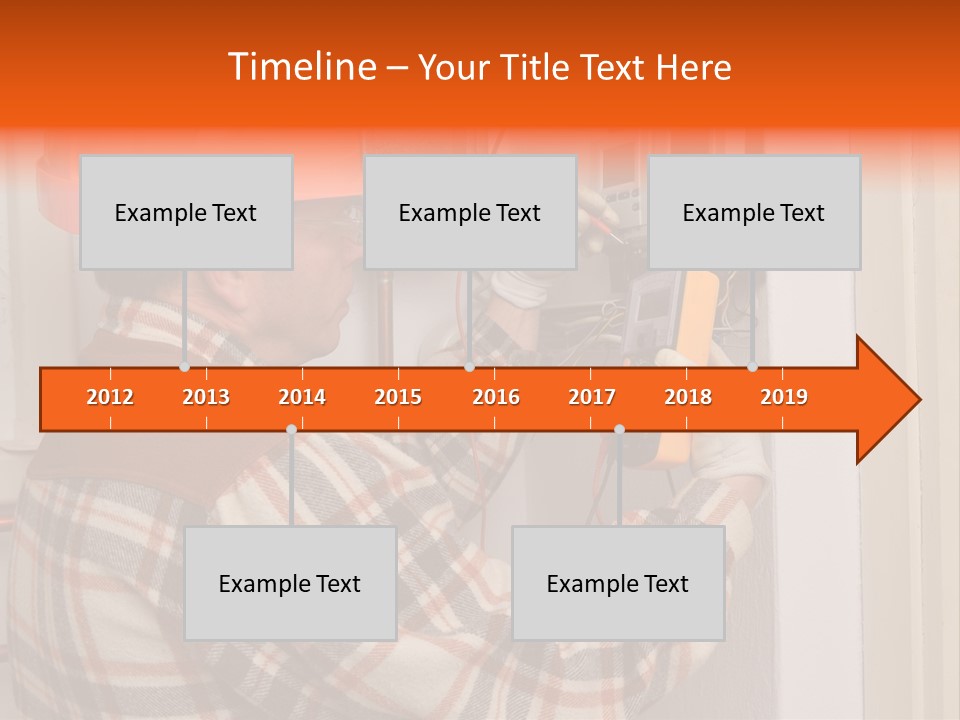 Panel Copper Crafts Person PowerPoint Template