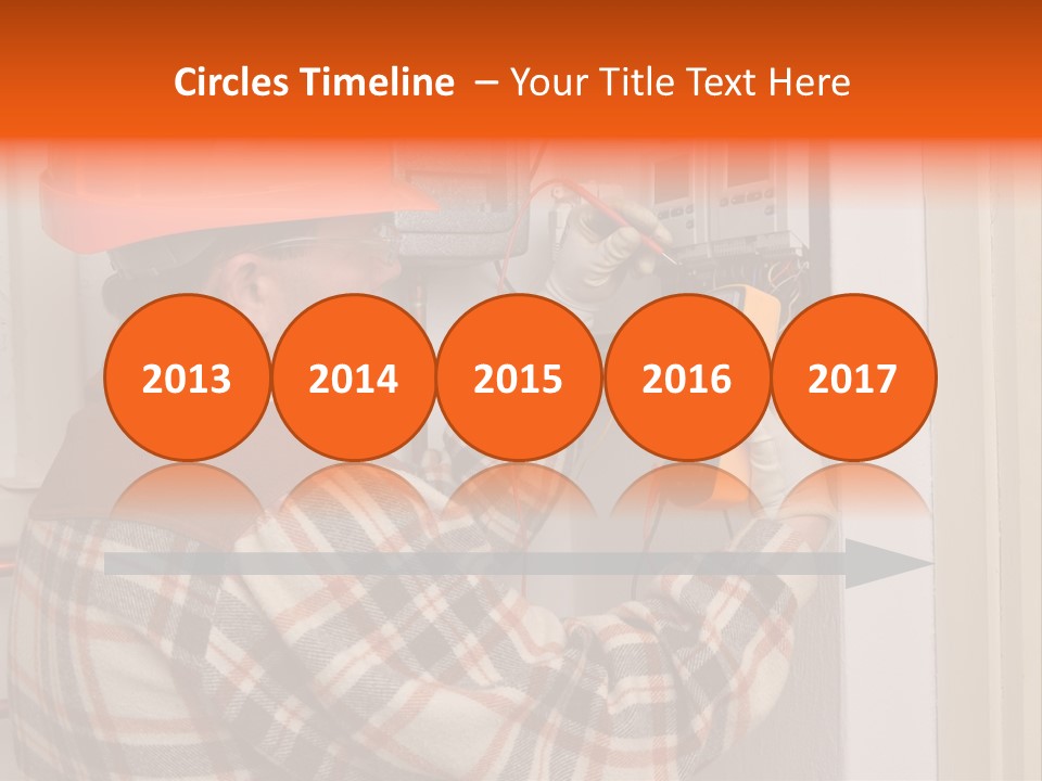 Panel Copper Crafts Person PowerPoint Template