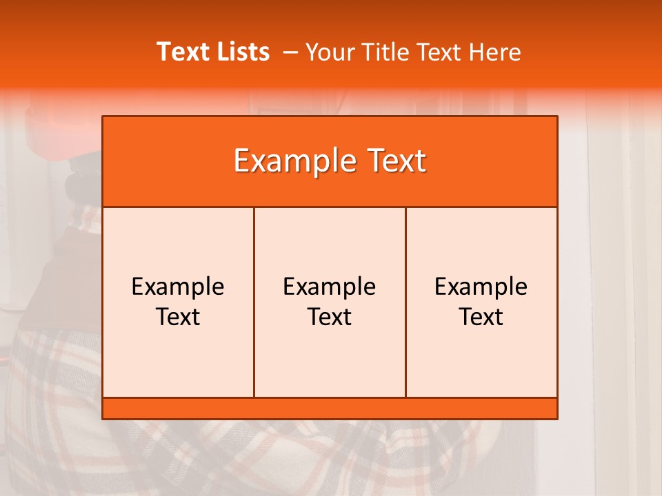Panel Copper Crafts Person PowerPoint Template