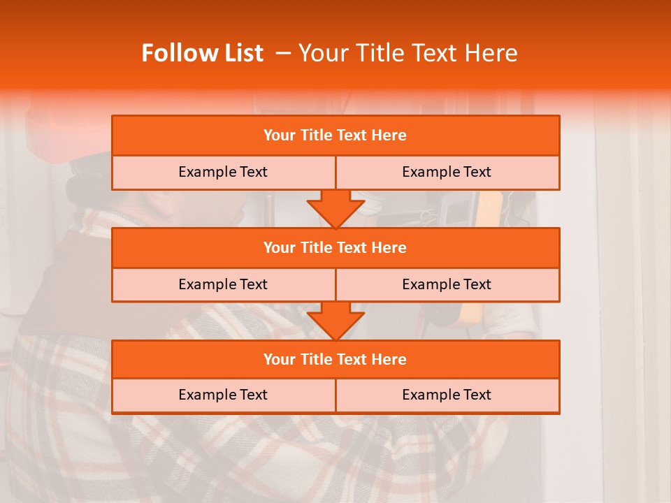 Panel Copper Crafts Person PowerPoint Template