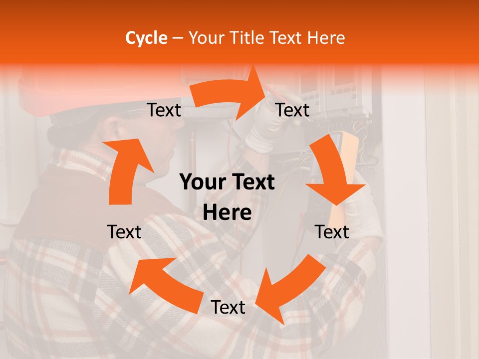 Panel Copper Crafts Person PowerPoint Template