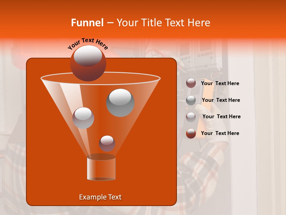 Panel Copper Crafts Person PowerPoint Template