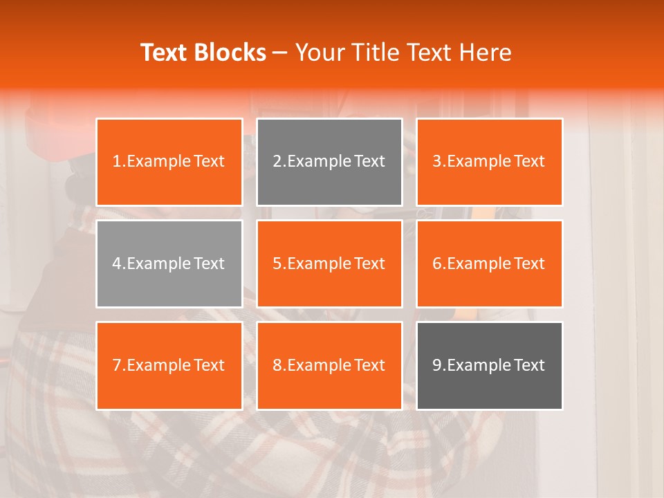 Panel Copper Crafts Person PowerPoint Template