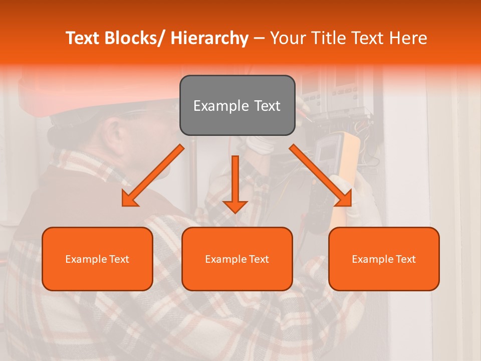 Panel Copper Crafts Person PowerPoint Template