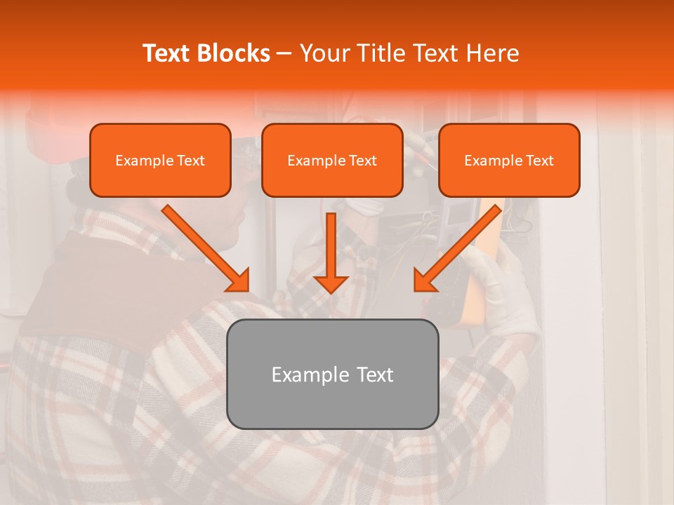 Panel Copper Crafts Person PowerPoint Template