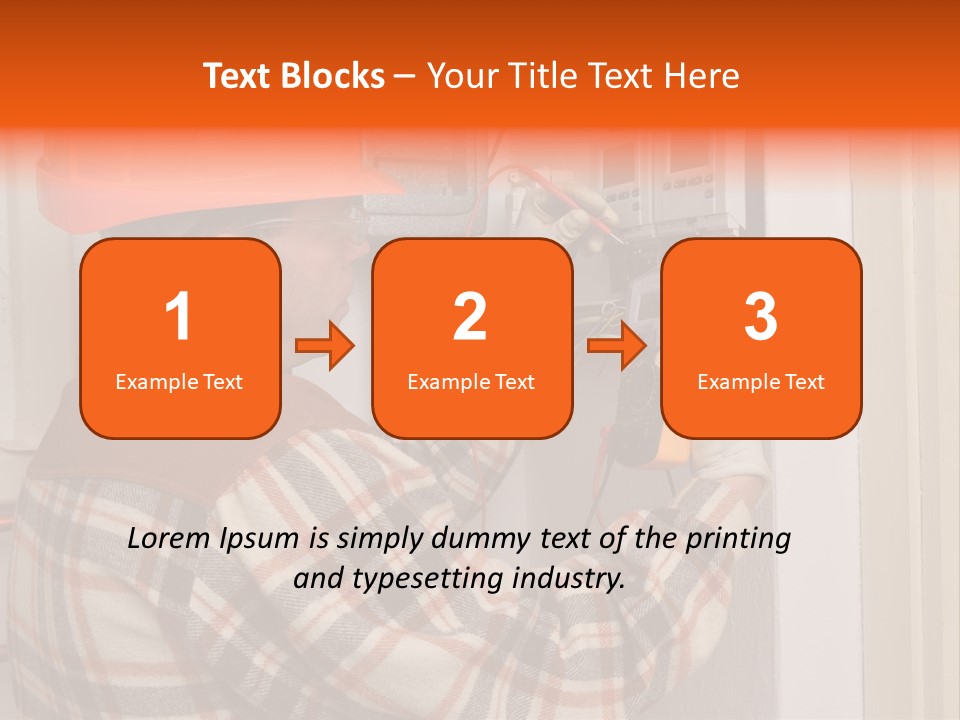 Panel Copper Crafts Person PowerPoint Template