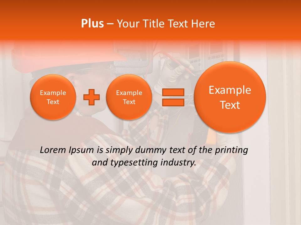 Panel Copper Crafts Person PowerPoint Template