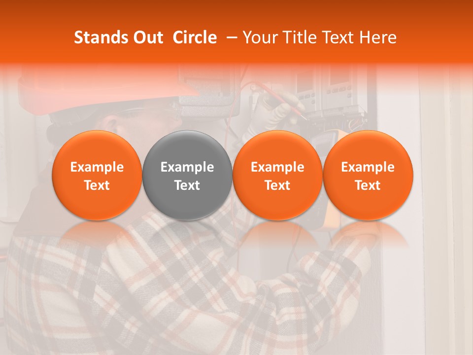 Panel Copper Crafts Person PowerPoint Template