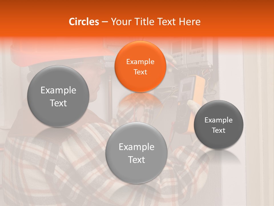 Panel Copper Crafts Person PowerPoint Template