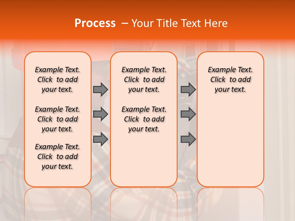 Panel Copper Crafts Person PowerPoint Template