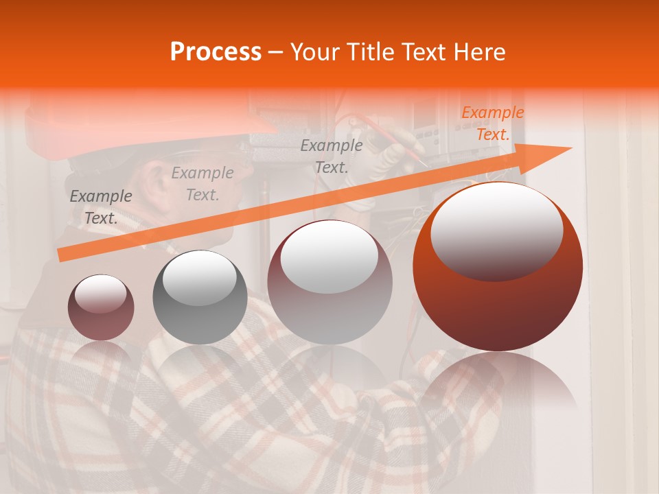 Panel Copper Crafts Person PowerPoint Template