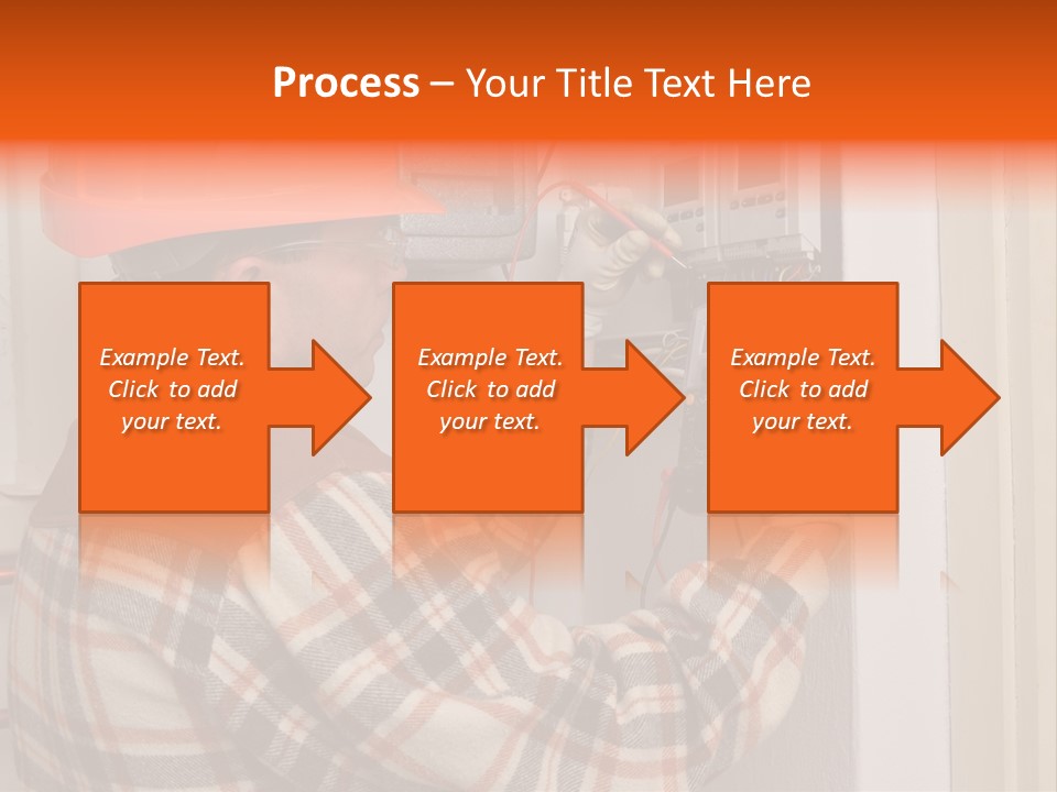 Panel Copper Crafts Person PowerPoint Template