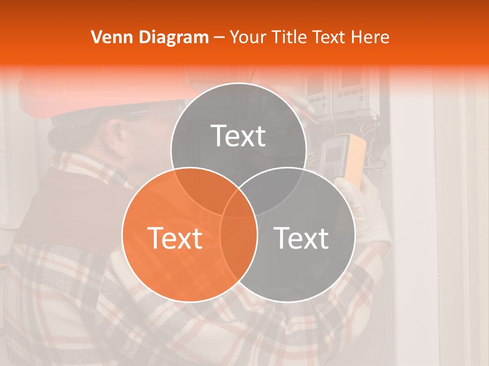 Panel Copper Crafts Person PowerPoint Template