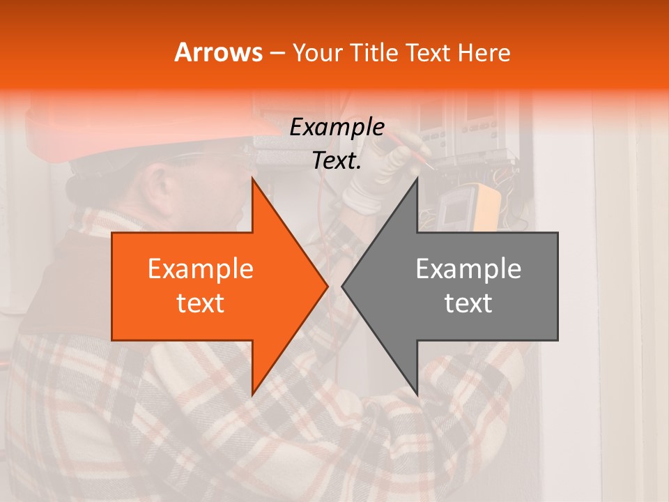 Panel Copper Crafts Person PowerPoint Template