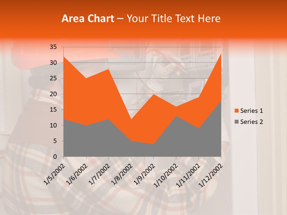 Panel Copper Crafts Person PowerPoint Template