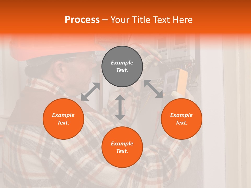 Panel Copper Crafts Person PowerPoint Template