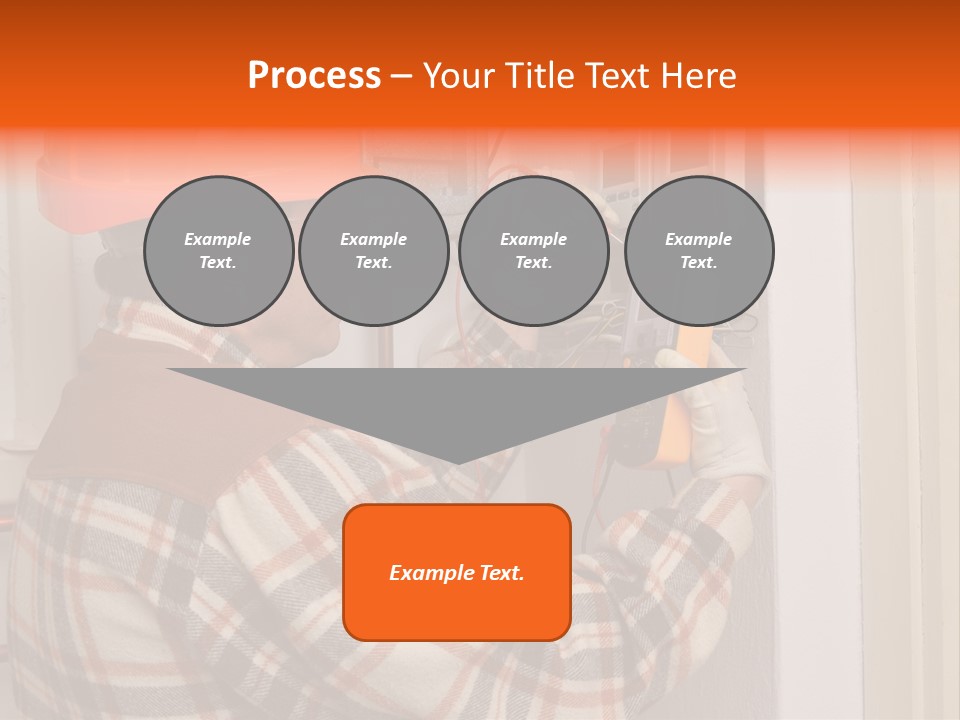 Panel Copper Crafts Person PowerPoint Template