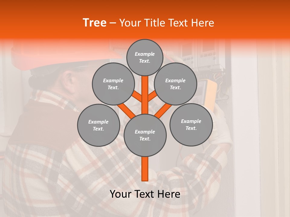 Panel Copper Crafts Person PowerPoint Template