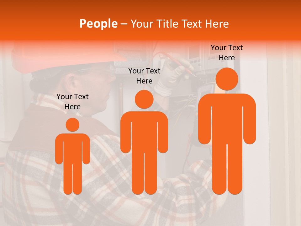 Panel Copper Crafts Person PowerPoint Template