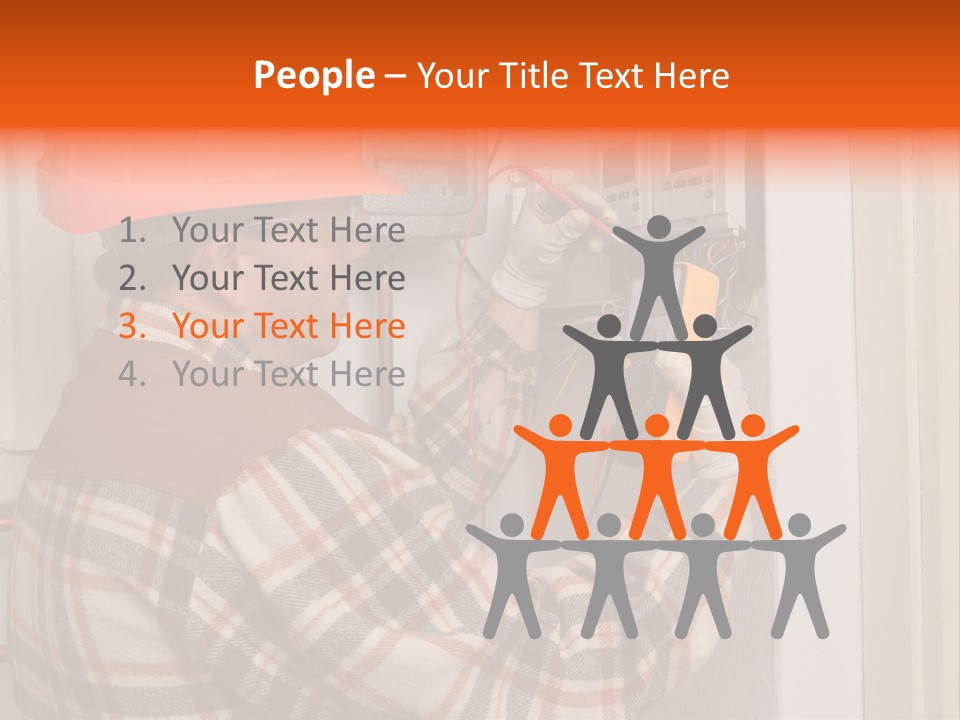 Panel Copper Crafts Person PowerPoint Template