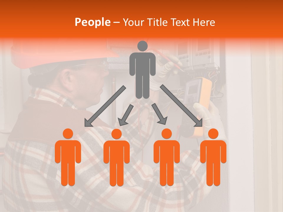 Panel Copper Crafts Person PowerPoint Template