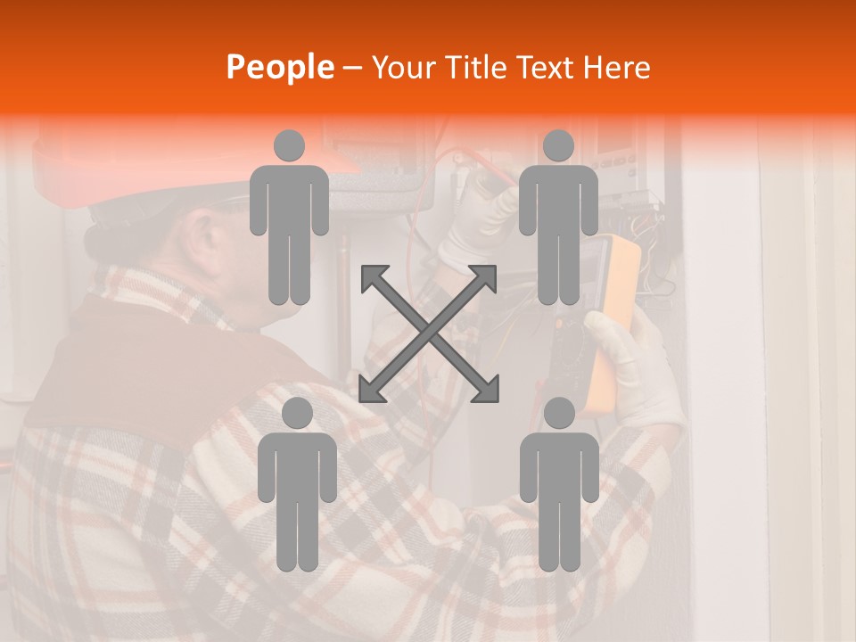 Panel Copper Crafts Person PowerPoint Template