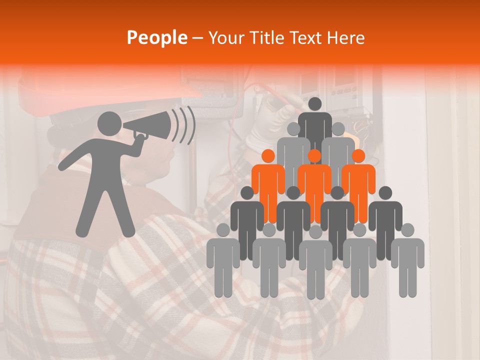 Panel Copper Crafts Person PowerPoint Template