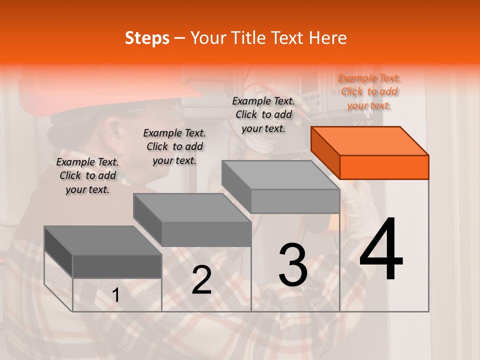 Panel Copper Crafts Person PowerPoint Template